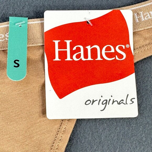 Hanes Originals Women's Size Small Panty Thong Beige New With Tags - Picture 3 of 8